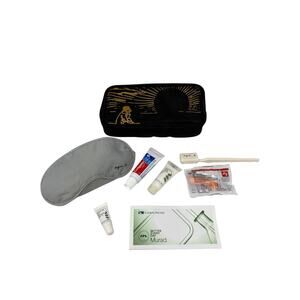 Agnes B X Cathay Pacific Black & Gold Amenity Bag w/ original items HTF